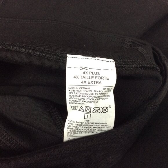 NWT Black Leggings Pants Old Navy Active High Rise Ankle Zip Casual Chic 4X - Picture 10 of 15